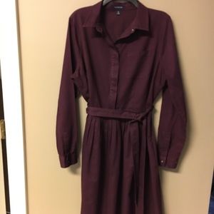 LANDS’ END Plum Shirtdress